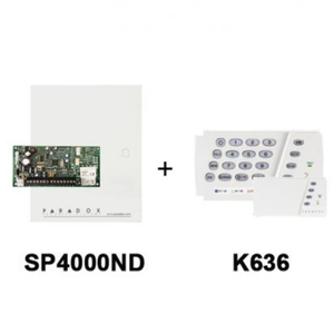 SP4000ND/K636 Paradox 8-32 Bölge Alarm paneli Keypad ve standart kutu ile birlikte