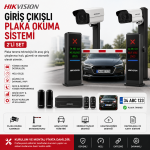 HIKVISION Giriş Çıkışlı Plaka Okuma Sistemi 2'li Set