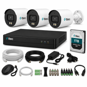 TTEC IPDP-2330M-M-Lite 2 MP IP Güvenlik Kamerası 3'lü Set